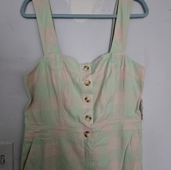 NWT Anthropologie The Portside Button-Front Jumpsuit by Maeve | 14 Tall - Picture 4 of 5